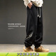 Woodpecker (TUCANO) casual pants for men in autumn and winter heavyweight American hip-hop letters trendy leggings and velvet loose new sports pants for men brown L suitable for 120-140Jin Jin equals 0.5 kg