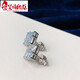 Nianfu 2.0 carat aquamarine earrings for women natural colored gemstone jewelry 925 silver inlaid aquamarine earrings