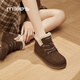 Miaoli Snow Boots Женские плоские плюшевые шлюзовые кружев
