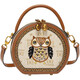
ESDS Hong Kong genuine leather bag women's bag 2025 new light luxury high-end owl cartoon small round bag retro shoulder bag off white (counter gift box set)