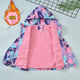 Junshi Children's Coat Integrated Velvet Autumn and Winter New Children's Coreano Top Windbreaker Pink 9928 Velvet integrado 110