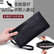 KUQIDAISHU genuine leather wallet for men multi-card front cowhide soft leather long zipper wallet clutch for men and women mobile phone bag genuine leather black small (20*9.5)