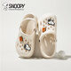 Snoopy Snoopy Kinderschuhe Kinderschuppschuhe Fashion Casual Casual Casual Schuhe Neue Sommerhaus All-Match-Gartenschuhe für Männer und Mädchen Weiß 23-24 Fuß Länge 15.5-16,2 cm