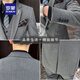 Romon suit men's best groom and groom business casual slim suit jacket four-piece suit men's clothing dark gray (suit vest trousers) button XL