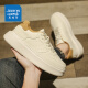 Jeanswest Schuhe Herrenschuhe Frühling und Sommer trendy Brettschuhe Herren dicker alleinerheigere Höhe von Freizeitschuhen Herren vielseitige weiße Schuhe weiße Khaki 41