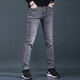 
Fan Litai autumn and winter plus velvet thickened smoke gray jeans for men slim feet fashionable casual simple men jeans long trousers QQ 1049 gray 33