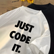 XPAY Pure Cotton Programmer T-Shirt It Maniac gleiche Style-Coder Java Code Sprache Github Peripherale kurzärmelige Kleidung Baumwoll weiß 3879 Programmierer 155-165cm/90-110jin [Jin gleich 0,5 kg]
