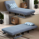 Canapé-lit à double usage pliable simple salon tissu bureau déjeuner pause simple chambre détachable bleu clair [65 * 190cm] [Tissu pliant canapé-lit]