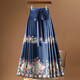 Pier Cardin's new Chinese style horse-faced skirt for women in spring and autumn 2025 new one-piece long skirt Hanfu hip-covering pleated skirt 9882. Black S