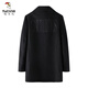 Woodpecker (TUCANO) double-sided woolen coat woolen men's shear label men's windbreaker winter men's double-breasted wool thick woolen coat D4R05400 black 165/84A -116Jin Jin equals 0.5 kg