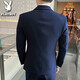 Playboy High-end Men's Suit Men's Slim Business Casual Formal Suit Men's Best Man Groom's Dress Jacket Black Single Button Suit + Vest + Shirt + Gift Bag XL
