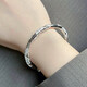Laohuangxiang Pure Silver 999 Blossom Silver Bracelet Women's Solid Bracelet Women's Bracelet Silver Jewelry for Birthday Gifts Möbius Band Gift Box + Certificate