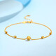 Zokai yellow 18K gold bracelet little planet cat eye sand bracelet simple birthday gift S00884