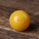 Goldsmith Lee Natural Beeswax Round Beads Single Beads Loose Beads Old Beeswax Single Toy Bracelet Accessories with Beads Diamond Accessories Complete Collection Chicken Oil Yellow 16mm 1 Piece