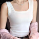Langsha Camisole Women's Threaded Square Neck Summer Solid Color Versatile Women's Slim Breathable Bottoming Shirt