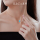 IL&CO Youke Natural Turquoise Necklace for Women Light Luxury S925 Silver Clavicle Chain Birthday and Valentine's Day Gift for Girlfriend S925 Silver Turquoise Necklace