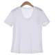 
Yifei (YIFINI) [Cool] Short loose T-shirt with silk U-neck for women's summer new thin style 2105Z983 Purple 0L