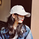 Forgive color baseball hat women's summer big head sun protection hat ins trendy brand new sun hat showing face small duckling hat men's sun protection beige white