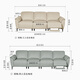 Gujia Home (Kuka) Einfaches funktionelles Ledersofa Wohnzimmer Null gegen Wand 6175b weiche leere Drei-Personen-Sitz 2 Elektro