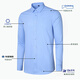 Camisa elástica de manga larga sin araña de fibra de bambú de carpintero para hombres azules azules casuales ropa formal ropa de trabajo profesional slim blancos camisa de manga larga 375033 azul claro 40