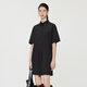 Jiangnan Buyi (Jnby) Summer Women's's Griny's Sied Loose Casual Straight Shirt Collit Style 5O4F14110 001 / Black XS