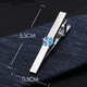 North Martin (Northrop Martin) North Martin Krawattenclip Herrengeschäftslicht Luxus vierblattklee Krawatten-Clip-Geschenkbox für Freunde Vierblatt Silber NM22TX13