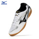 Mizuno (MIZUNO) professional table tennis shoes CUBAMBI STAR Z2 Velcro children's shoes anti-slip competition sports shoes white black silver CROSSMATCH PLIO RX4 42.5 =275mm