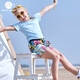 Gailang Elastic Schnelltrockne Kinder Badeanzug Jungen Strandhosen Lose mit Futterboxer Schwimmstämme Urlaub Mid-Large Virgin Hot Spring Hosen H677 Cartoon 10a (130-140)