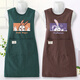 Gemengtong vest apron kitchen household pure cotton catering special cooking list 2025 new cute women's work clothes gray-ZJ701 vest vertical cotton 1 piece