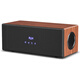 Soaiy F8 Home KTV Audio Karaoke-Verstärker All-in-One-Heim-TV-Projektion Holzgitarrenlautsprecher Dual-Mikrofon-Upgrade 4 Lautsprecher Holzkornfarbe