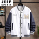 Jeep Spirit Teenagers printemps et automne Nouveau costume de baseball Boys Vestes belles vestes adolescents automne xycp-724 noir L