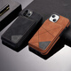 Anwendbar für Apple 13Promax Mobiltelefon Hülle Flip iPhone 12 Karte 11 Karten Steckbare X Dual Card XR Kartenbeutel Abdeckung Wallet Card Cover mit Kartensteckplatz -Klammer Purple Dual Card Slot + Bracket iPhone 13