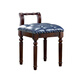 Mexueer American solid wood dressing stool fashion modern simple dressing stool European stool piano stool bedroom dressing table stool walnut color cloth stool