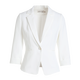Classic Story (JANE STORY) Classic Story White Blazer 2025 Spring New Temperament Professional Slim Three-quarter Sleeve Suit High-End S02 White 2XL