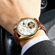 OLEVS (OLEVS) Swiss certified top ten couple watches, a couple mechanical watch, fully automatic luminous waterproof trend watch, OLEVS3601+6629 brown leather white free engraving