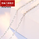 Huiyoulan pt950 platinum necklace for women, platinum clavicle chain, gold chain, men's cross chain pendant, neck chain, abalone buckle chain, Chinese Valentine's Day gift, PT950, weight 3.3-3.39 grams, length 46cm, thickness 1.