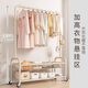 Yupin clothes hanger floor-standing coat rack hanging clothes rack bedroom living room removable clothes storage rack MJ52 double-layer white 120