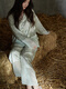 Tonyu (Tongyu) Tonyu 2024 New Ice und Snow Seidenpyjamas für Frauen im Frühling und Herbst langärmelte, locker-sitzende Frauen-Heimkleidung für Frauen S3880 XL