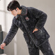
Catman (MiiOW) Winter Coral Fleece Men Sleeping Three-layer Cotton Thickened Flannel Autumn and Winter Home Suit Warm C9903# Blue Men [Milk Fleece] 3-layer xXL (125-145Jin [Jin equals 0.5 kg]) Three-layer Thickened