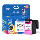 Gezhige 802 ink cartridges for HP HP 1000 1010 1050 1510 2000 2050 HP printer ink cartridges 802XL color - ink display - 450 pages