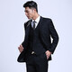 Haipaihaoyu costume de costume pour hommes Slim Business Formal Wear Interview Professional Veste Double fente Robe de mariée Meilleur homme Suit une version Black Two Button [Costume + pantalon] xl (175)
