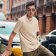 Mr. Bu Bu round neck T-shirt heavy silhouette 240G pure cotton short sleeve men's summer versatile new GT01793 clearance light apricot XL /180