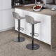 Herdonbar Stuhl moderne einfache leichte Luxushöhle High Foot Bar Stuhl Essbarhocker Haushaltsinsel Stuhl HD-733 [italienische Top-Schicht Cowhide] Braune Kohlenstoffstahlfüße