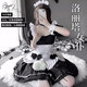 
Sexy large size female jk uniform seduction role play open crotch free pluggable milk lace big bow Lolita gorgeous maid suit black M9758 extremely dirty temptation ancient style Chinese suit