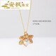 An Feng Jewelry Freshwater Pearl Necklace Double Snowflake Pendant Temperament Autumn and Winter Sweater Chain Gift Wife Snow