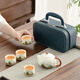 Jiwu Forest Kung Fu Tea Set Qianli Jiangshan Set Outdoor Portable Complete Teapot Travel Tea Set Gift 6-piece Gift Box