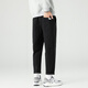 
Dingfengbaoluo casual pants straight nine-point trousers spring and summer trendy brand loose solid color men's pants 9904 black M