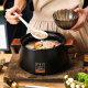Mujing Village Japanese-style casserole soup gas stove household casserole stew pot open flame high temperature resistant dry-fired casserole soup pot ceramic pot soup pot large clay pot rice casserole health porridge pot ceramic casserole 2 liters [519] suitable for 2-3 people
