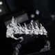 Crown tiara adult bride main wedding dress headband tiara goddess 18-year-old princess performance hair silver 3 TS-0007-C