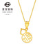 Caibai Jewelry K gold pendant 18K gold national trend style hollow gourd pendant with the word 